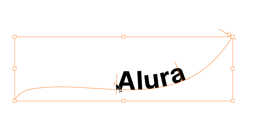 Gif animado que mostra a palavra Alura sendo deslocada sobre a linha em que ela está posicionada sobre.