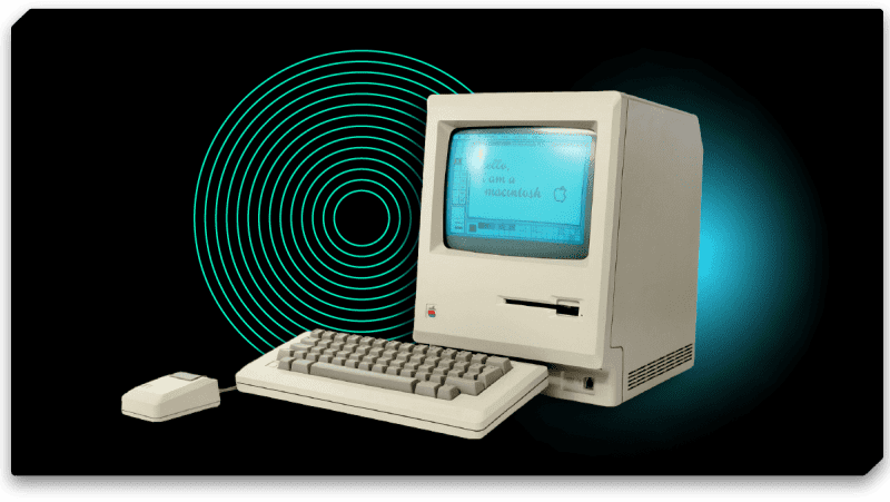 Imagem de um Macintosh