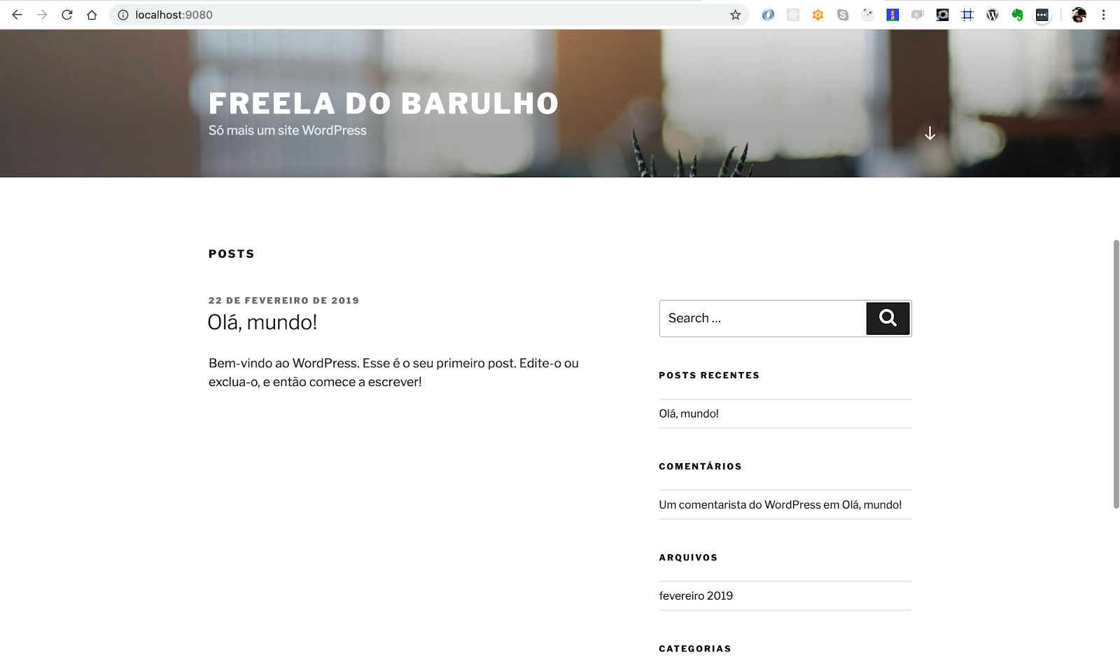 Site de exemplo aberto