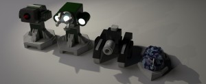 Elementos criados no curso de modelagem 3d para jogos