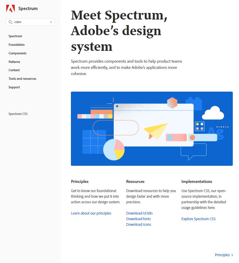 Design System Spectrum da Adobe