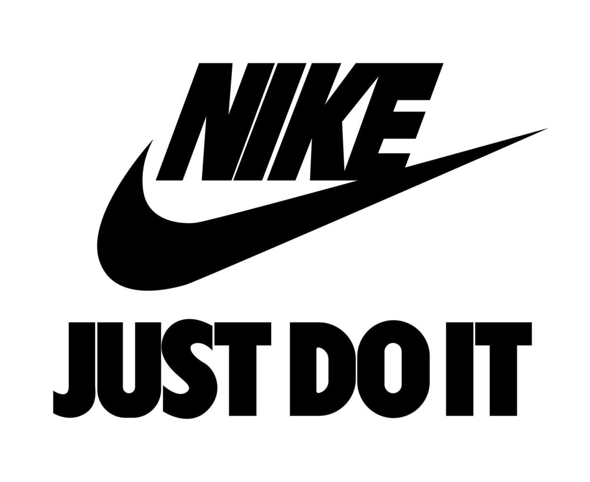 Imagem da logo da Nike Just do It na cor preta.