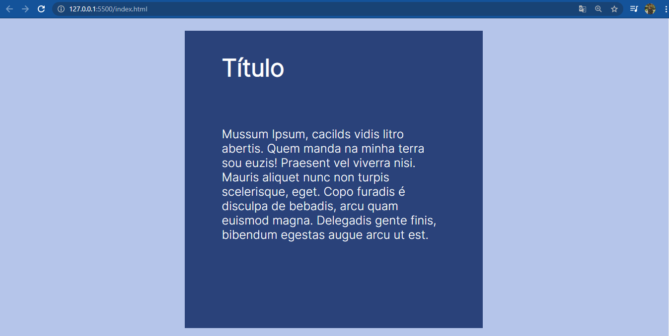 Navegador exibindo o resultado do código CSS anterior que aplica o estilo padding: 30px 50px #inset