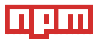 A imagem mostra o logo do gerenciador de pacotes do Node.js o NPM.