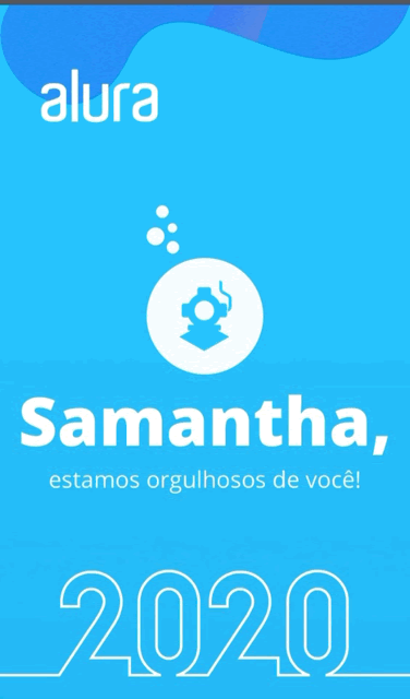 GIF animado mostrando a retrospectiva da Alura