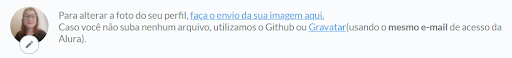 imagem do perfil da plataforma da Alura #inset