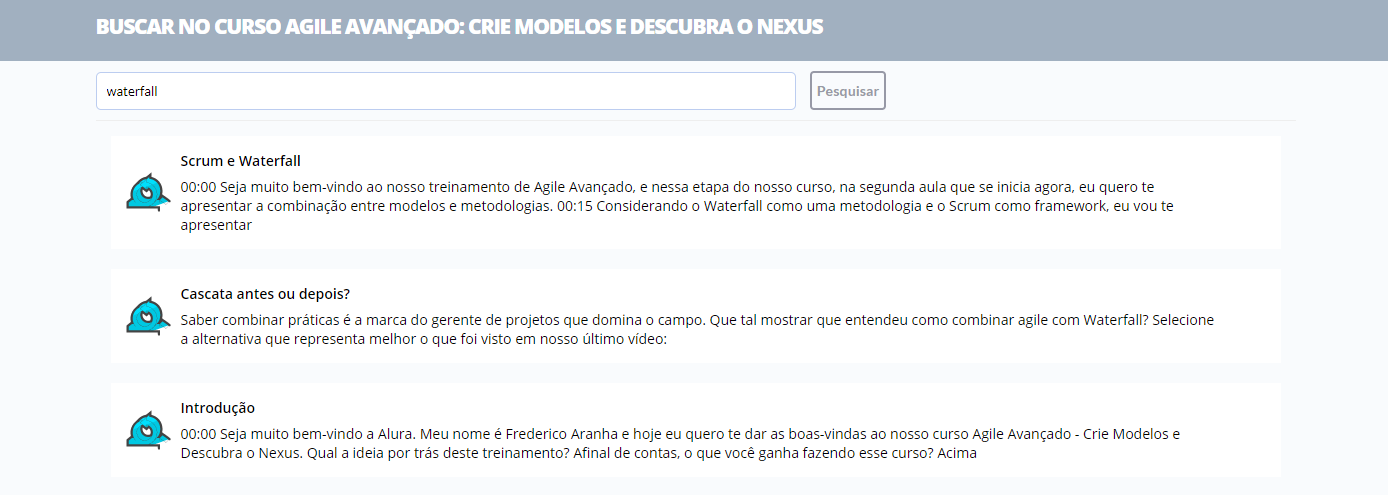 campo de busca nos cursos da alura