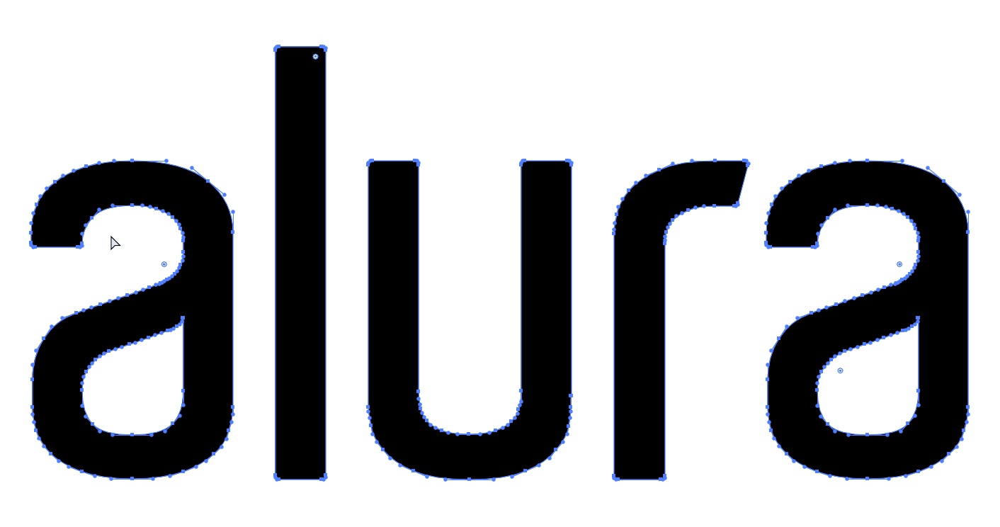 Gif animado que mostra aproximação da letra A do logotipo da Alura. Conforme a imagem vai ficando mais próxima pode-se ver pequenos pontos.