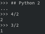 Divisão de números inteiros no Python 2