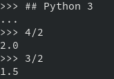 Divisão de números inteiros no Python 3