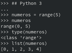 Demonstração do range() no Python 3