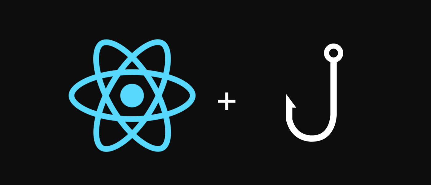 Logo do react e o desenho de um gancho #inset