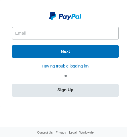 Paypal phishing login