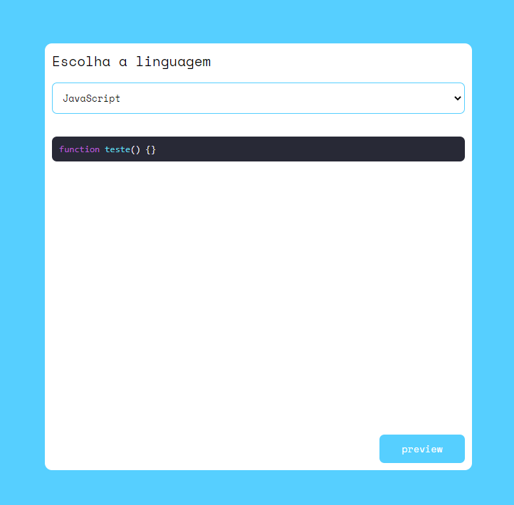 Resultado com o highlight.js #inset