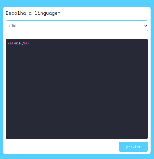 Resultado com o highlight.js na linguagem HTML #inset