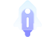 A imagem contém um foguete azul sólido, representando o ícone de demanda crescente