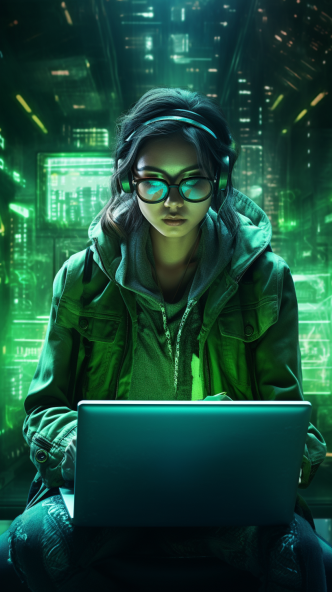Imagem de um homem programando em Python para análise de dados com hologramas de código ao redor.